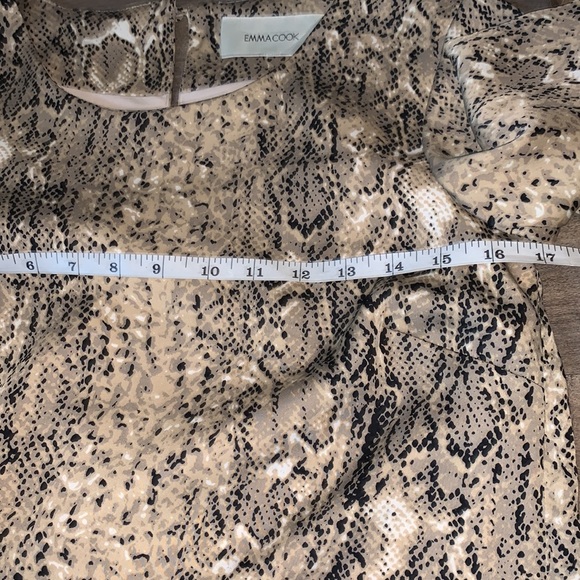 EMMA COOK SILK SNAKESKIN MINI DRESS - Picture 4 of 7